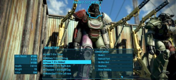 Материал и окраска силовой брони одновременно v 1.2 для Fallout 4 Материал и окраска силовой брони одновременно v 1.2 для Fallout 4